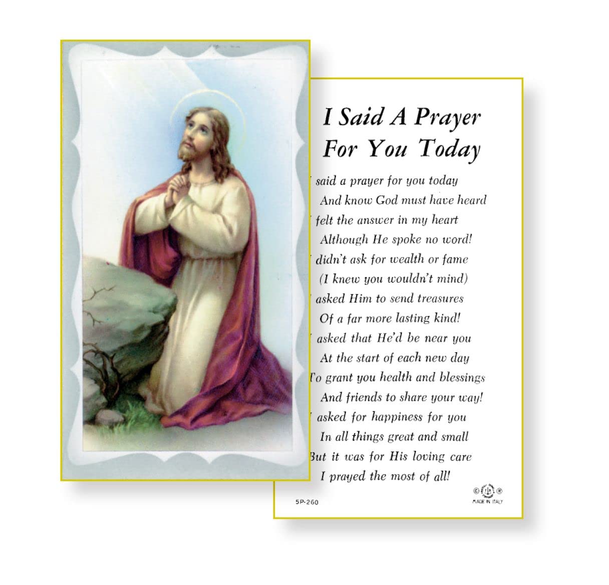 I SAID A PRAYER FOR YOU TODAY Paper Holy Cards, 2"x4", 100-pack, # 5881