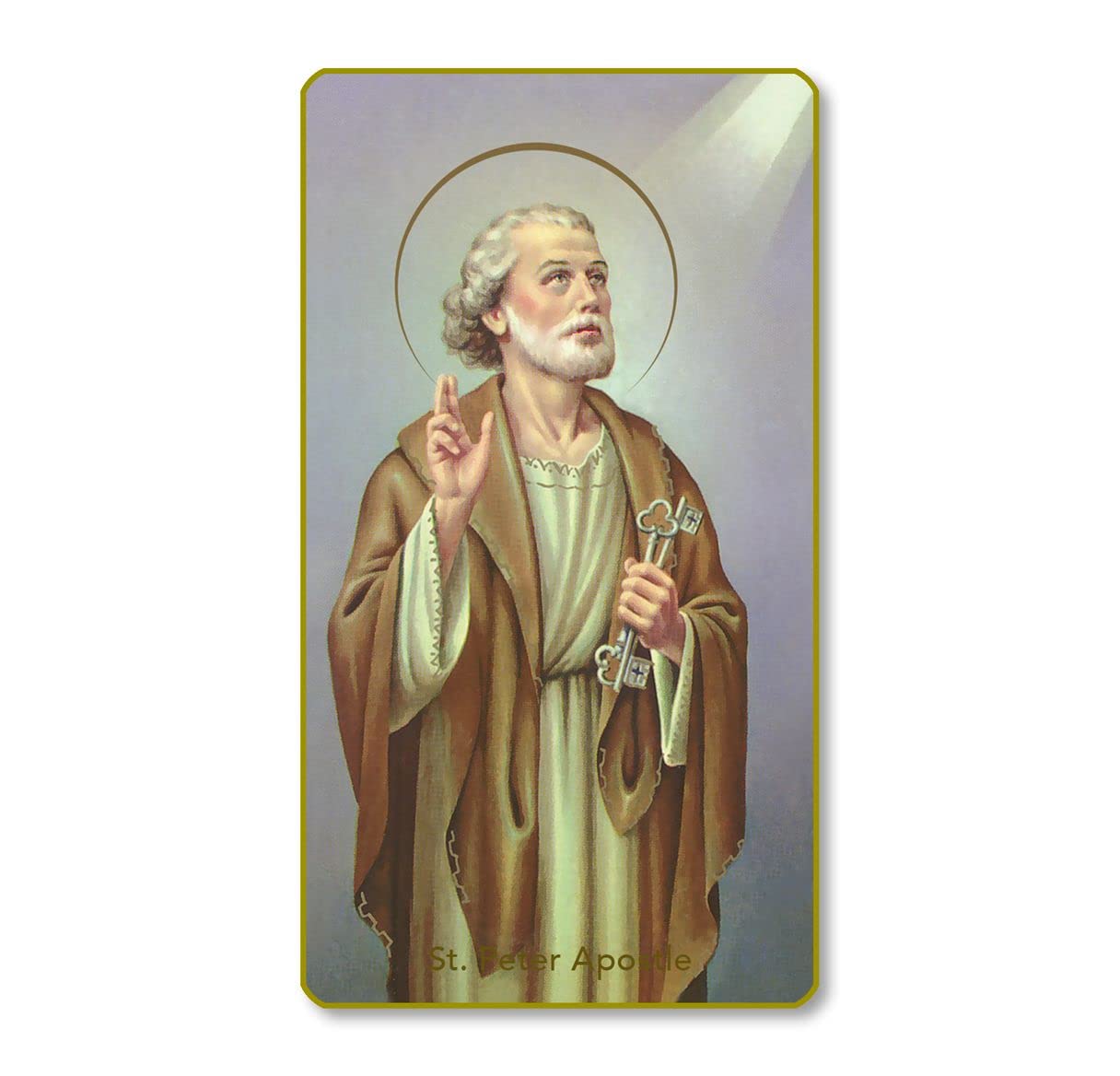 St. Peter the Apostle Italian Paper Holy Cards, 2"x4", Blank Back, 100-Pack, # 5977