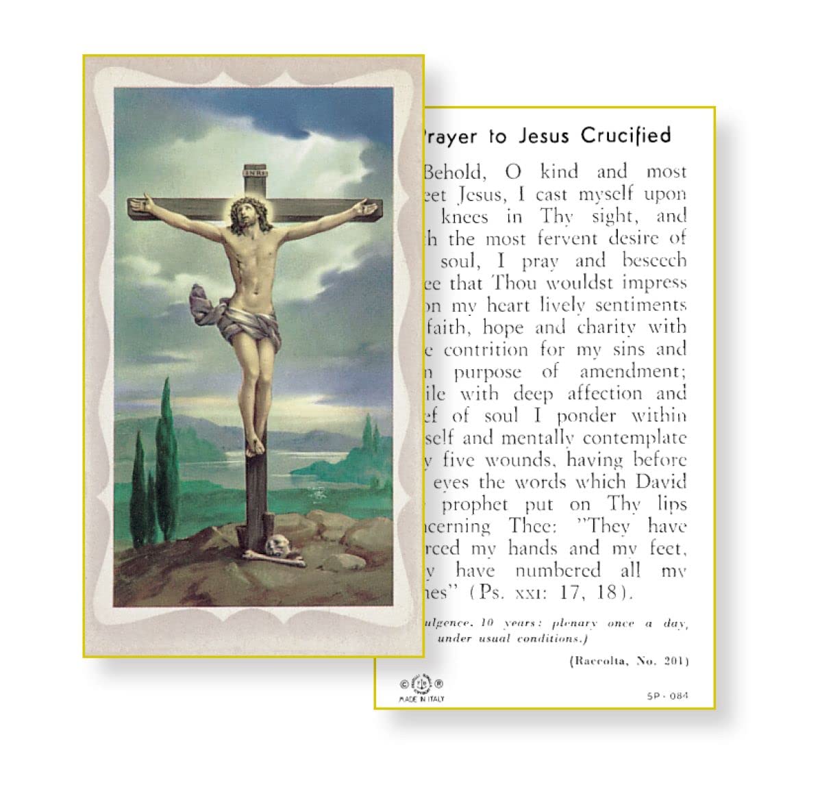 Prayer to Christ Crucified Paper Holy Cards, 2"x4", 100-pack, # 5859
