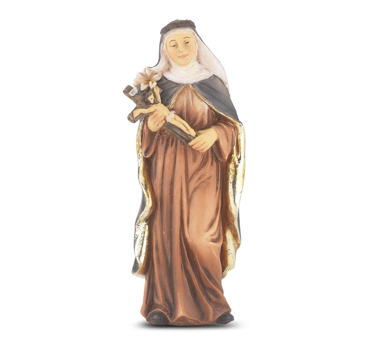 4" Full Color Resin Statue, St. Catherine of Siena, # 65378