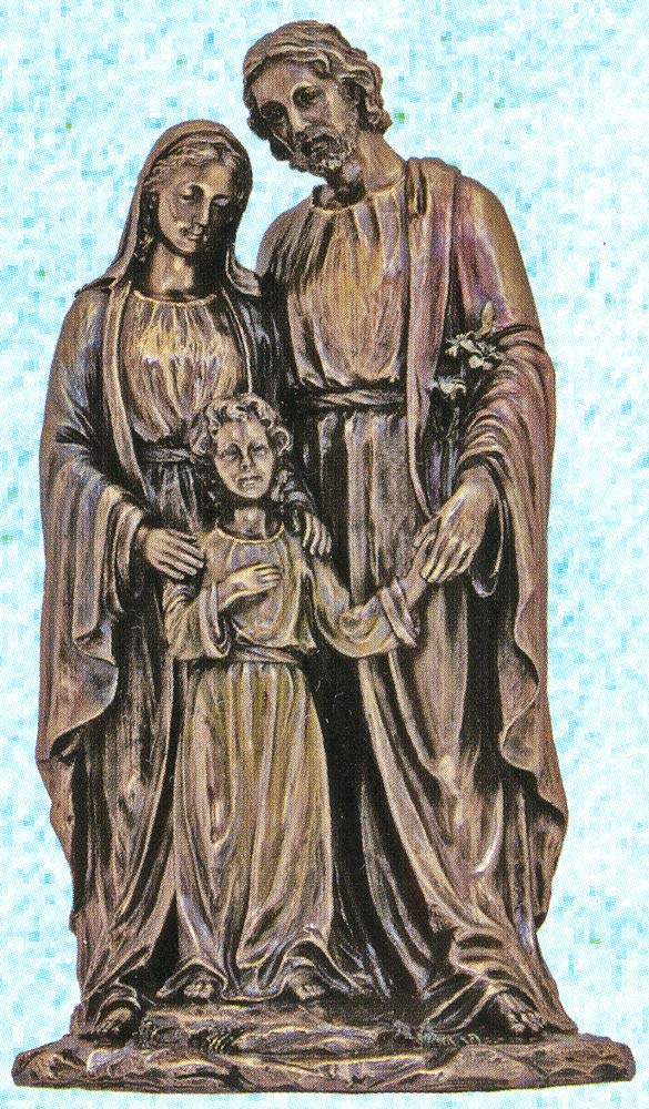 10" Holy Family Statue, Bronzed Resin, # 63892