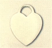 First Communion Heart Pendant Blank* Solid 14kt Gold 9/16", Your Choice of Free Chain, # 98609
