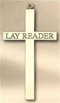 Lay Reader Cross Necklace 2.5" Solid 14kt Gold, Free Chain, # 43507