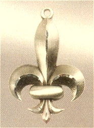 Fleur de Lis 1" Medal - 14kt Gold Filled, Your Choice of Chain # 43512