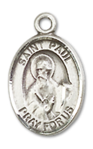1/2" Fine Pewter St. Paul the Apostle Charm Medal, Your Choice of Chain, # 10394