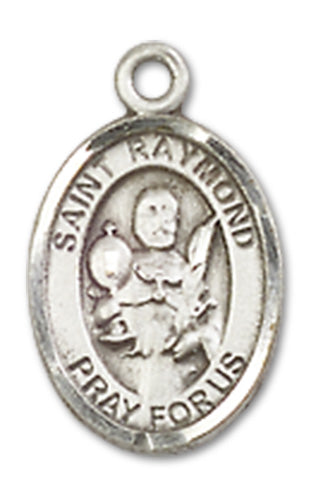 Sterling Silver Charm Medal, 1/2", St. Raymond Nonnatus, Your Choice of Chain, # 10012