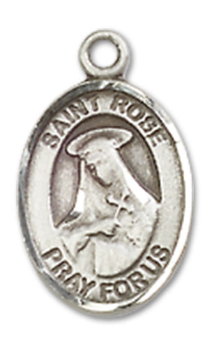 Fine Pewter Charm Medal, 1/2", St. Rose of Lima, Your Choice of Chain, # 10403