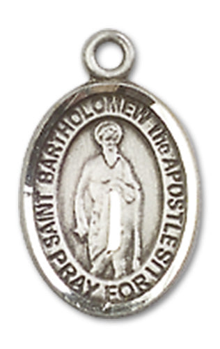 St. Bartholomew the Apostle, Sterling Silver, 1/2" Charm Medal, Your Choice of Chain, # 10093