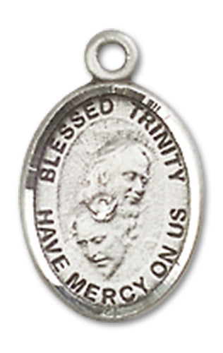 Blessed Trinity Charm Medal, Fine Pewter, 1/2", Your Choice of Chain, # 10494