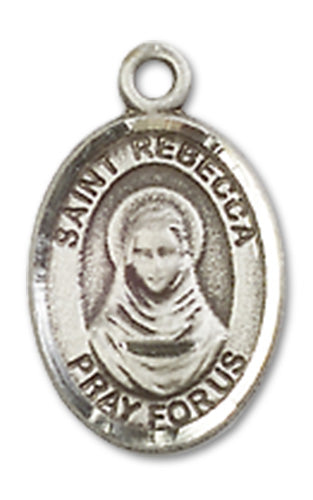 Fine Pewter Charm Medal, 1/2", St. Rebecca, Your Choice of Chain, # 10497