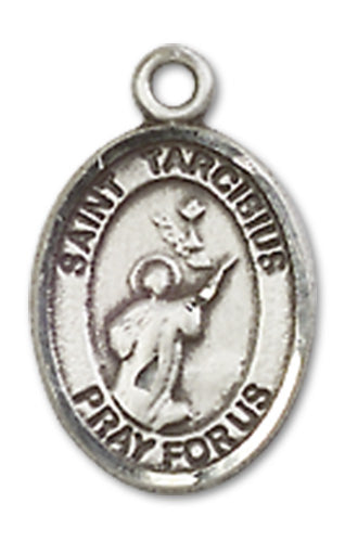 Sterling Silver Charm Medal, 1/2", St. Tarcisius, Your Choice of Chain, # 10115