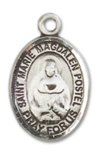 1/2" Fine Pewter St. Marie Magdalen Postel Charm Medal, Your Choice of Chain, # 10538