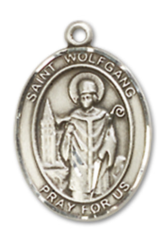 Fine Pewter Charm Medal, 1/2", St. Wolfgang, Your Choice of Chain, # 10571