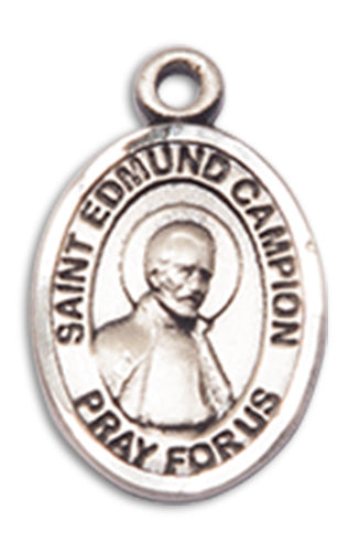 St. Edmund Campion Charm Medal, Fine Pewter, 1/2", Your choice of chain, # 10581