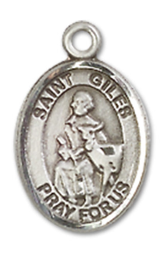 St. Giles Charm Medal, Fine Pewter, 1/2", Your choice of chain, # 10596