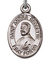 St. Andre Bessette Charm Medal, Fine Pewter, 1/2", Your Choice of Chain, # 10694