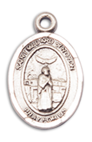 1/2" Sterling Silver St. Medard of Noyon Charm Medal, Your Choice of Chain, # 10297