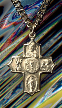 3/4" Chalice Center 4-Way Medal, 14kt Gold Filled, Your Choice of Chain # 10373