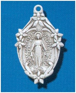 Sterling Silver Miraculous Medal, #104468 - 3/4".