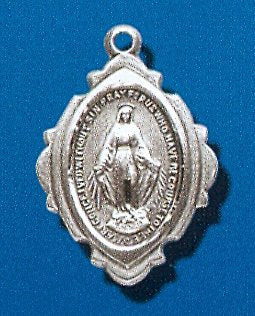 Sterling Silver Miraculous Medal, #104477 - 3/4 in.