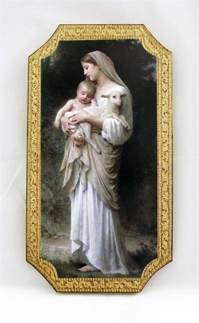 Innocence by Bouguereau Florentine Plaque, 5x9". Made in Italy., 1101176
