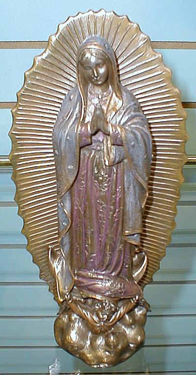 Guadalupe Bronzed Resin Statue 9", 92046