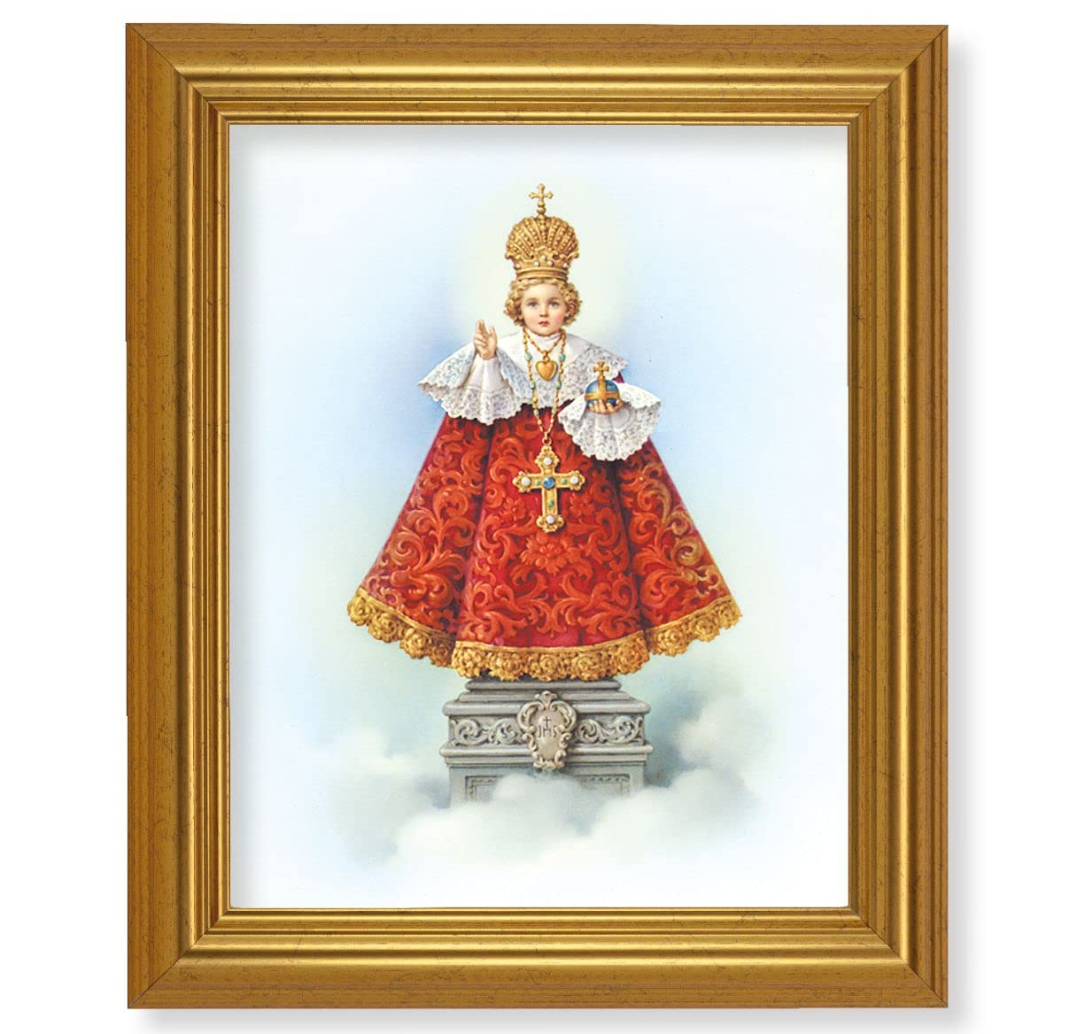 Infant of Prague, 10"x12" Gold-Leaf Finished Classic Frame, Italian Print on Artboard # 27143