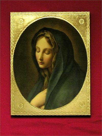 O L Of Sorrows Plaque - Carlo Dolci Florentine Plaque Made in Italy., 13473