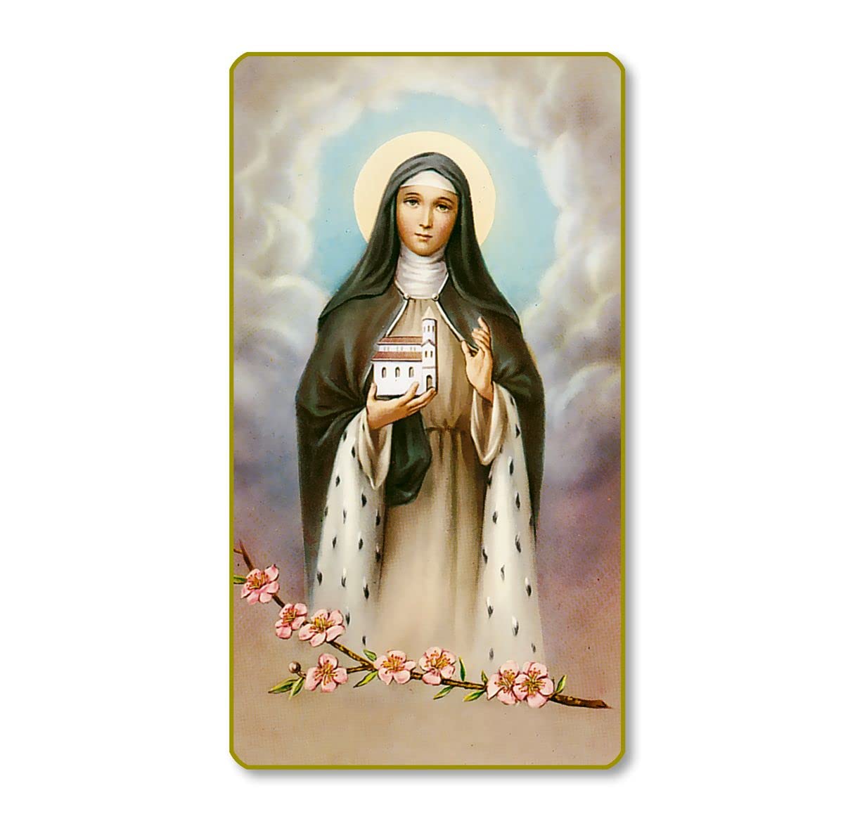 St. Hedwig Italian Paper Holy Cards, 2"x4", Blank Back, 100-Pack, # 6093
