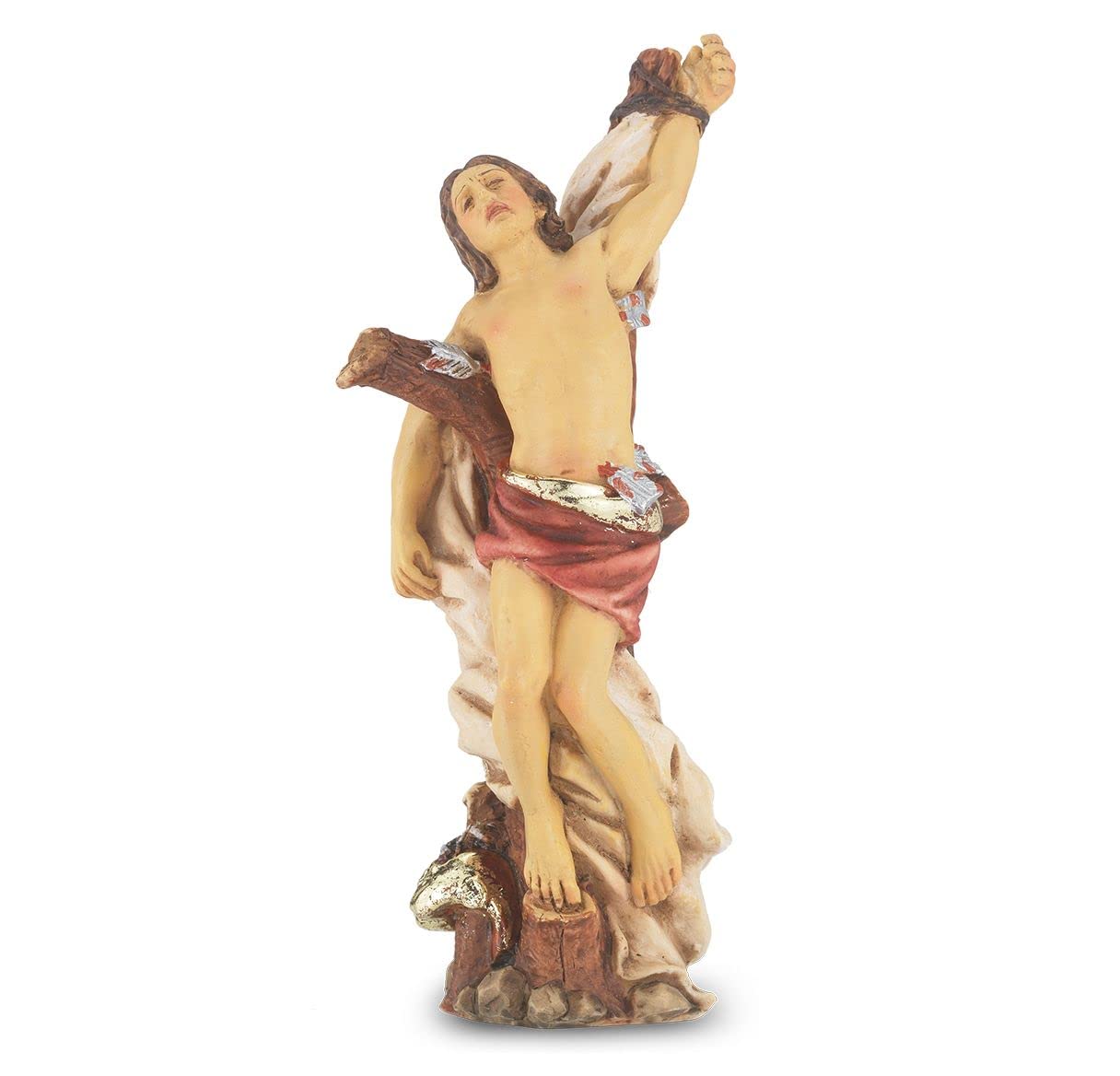 4" Full Color Resin Statue, St. Sebastian, # 65400