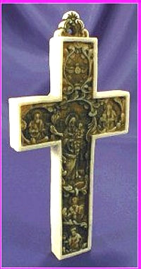Byzantine Antiqued Alabaster Cross 6.5" Made in Italy, 2-Count Value Pack, 14626|