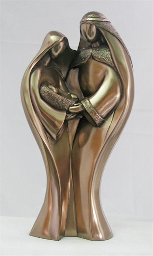 Genesis Modern Holy Family Statue 9.5", Cold Cast Bronze, # 1466