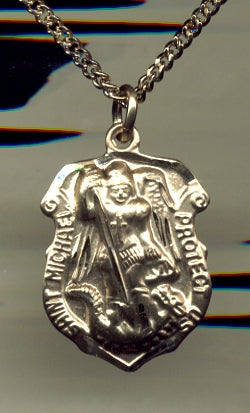 3/4 In. St. Michael Medal, 14kt Gold Filled, Your Choice of Chain # 15153