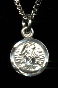 5/16" diameter Guardian Angel in Sterling, Your Choice of Chain # 15169