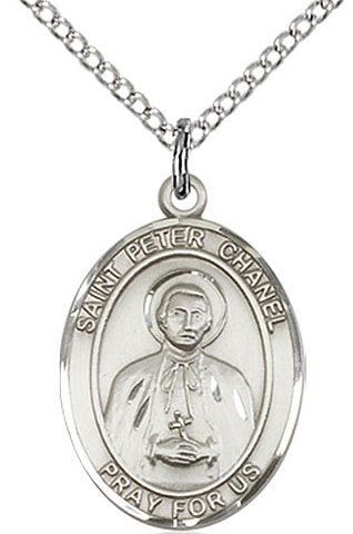 St. Peter Chanel Medal in Fine Pewter, 3/4" tall, Your Choice of Chain # 17194