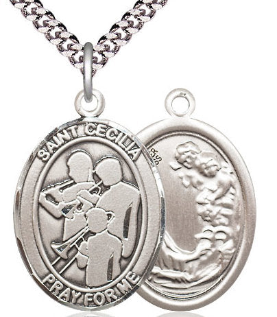 Marching Band / St. Cecilia Medal in Fine Pewter, 1", Your Choice of Chain # 17589