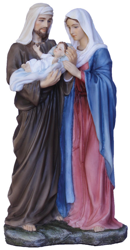 8.5" Holy Family Statue, Full Color Resin, #17694