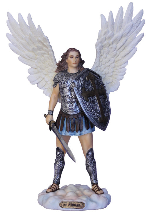 11" Veronese St. Michael Statue, Full Color Resin, # 17695