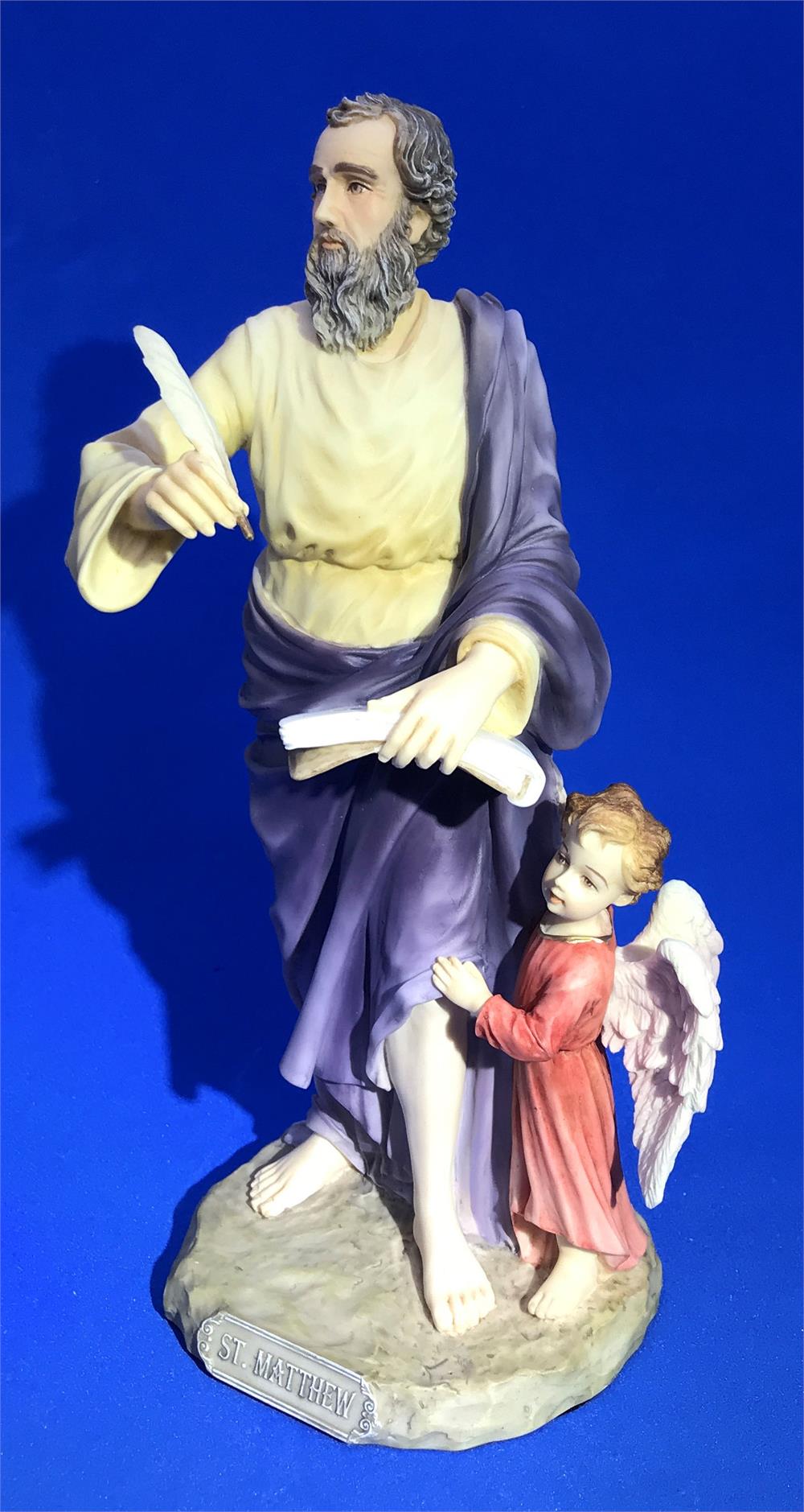 8" St. Matthew Statue, Full Color Veronese Resin, # 17765|