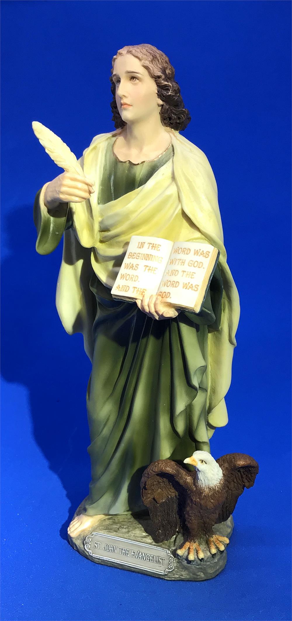 8" St. John the Evangelist Statue, Full Color Resin, # 17768||