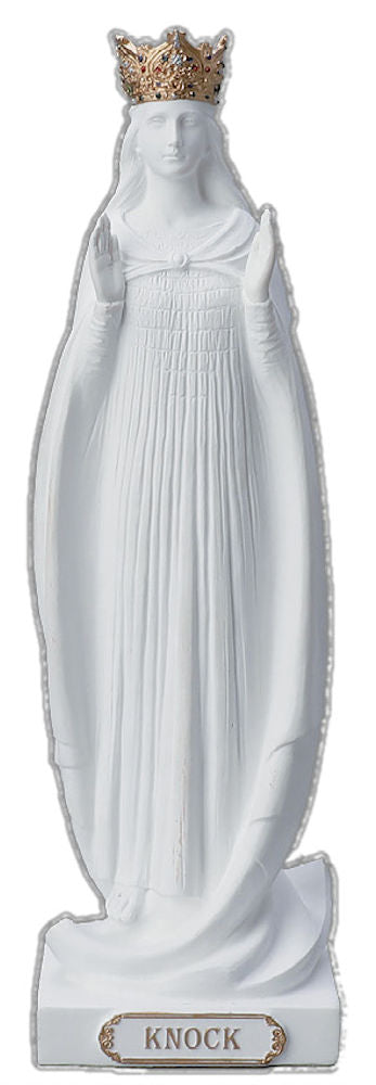 8.5" Our Lady of Knock Statue, White Resin, # 17891
