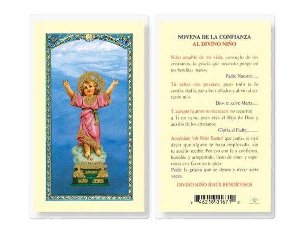DIVINO NINO-NOVENA CONFIANZA Spanish Laminated Holy Cards, 25-Count Value Pack, # 18180