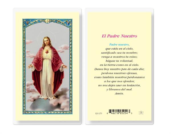 La Oracion del Senor Sagrado Corazon Spanish Laminated Holy Cards, 25-Count Value Pack, # 18188
