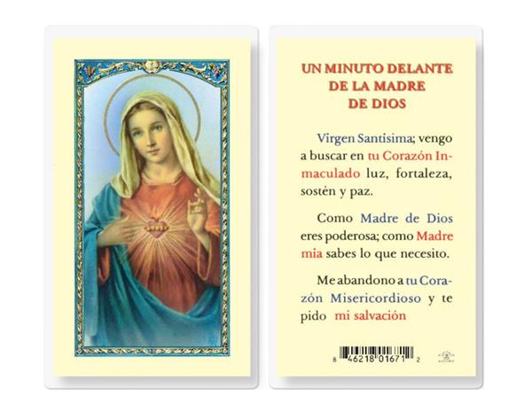 UN MINUTO DELANTE-MADRE DIOS Spanish Laminated Holy Cards, 25-Count Value Pack, # 18194