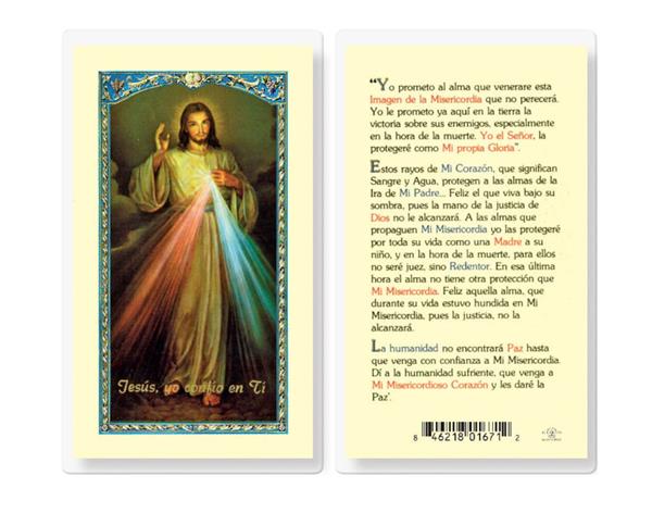 N.S. DE LA MISERICORDIA Spanish Laminated Holy Cards, 25-Count Value Pack, # 18196