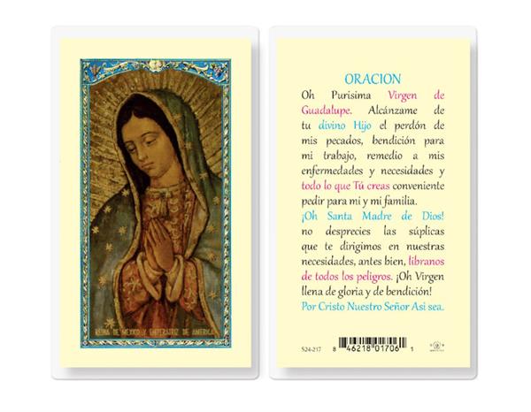 ORACION OH PURISIMA VIRGEN Spanish Laminated Holy Cards, 25-Count Value Pack, # 18202