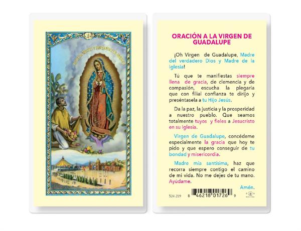 ORACION A LA VIRGEN GUADALUPE Spanish Laminated Holy Cards, 25-Count Value Pack, # 18205