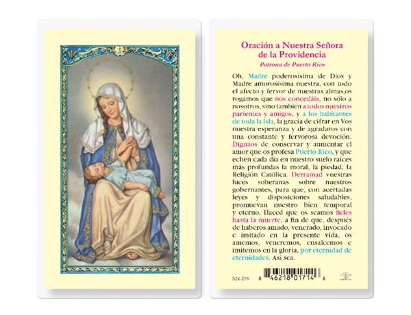 ORACION N.S. DE LA PROVIDENCIA Spanish Laminated Holy Cards, 25-Count Value Pack, # 18218