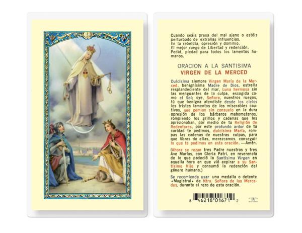 ORACION A N.S. DE LA MERCED Spanish Laminated Holy Cards, 25-Count Value Pack, # 18227