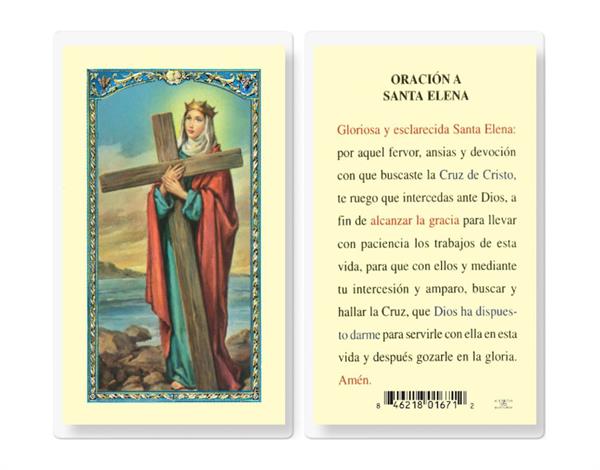 ORACION A SANTA ELENA Spanish Laminated Holy Cards, 25-Count Value Pack, # 18256